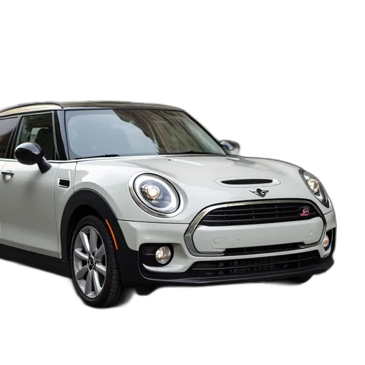 car, white, mini, clubman transparent PNG cut-out