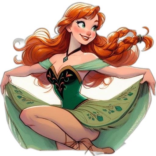 dress, crown, cartoon, concept art transparent PNG cut-out