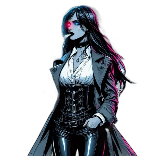 jacket, comic book art, concept art, cartoon transparent PNG cut-out