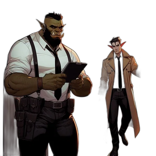 staff, jacket, weapon, concept art transparent PNG cut-out