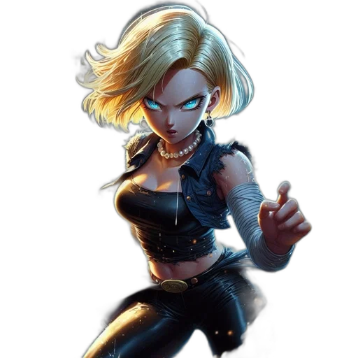 comic book art, concept art, cyberpunk, fantasy art transparent PNG cut-out