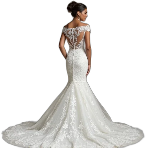 dress, bridesmaid, white, lace transparent PNG cut-out