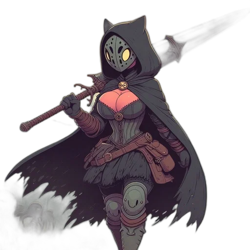staff, mask, weapon, sword transparent PNG cut-out