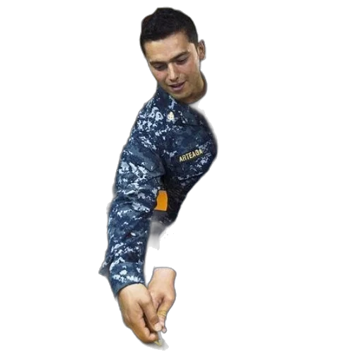 jacket, staff, weapon, photorealistic transparent PNG cut-out