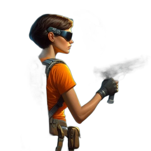 staff, robot, weapon, concept art transparent PNG cut-out