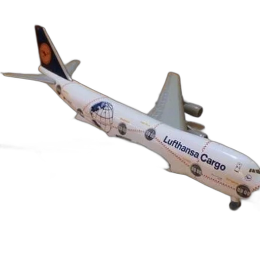 model, airplane, lufthansa, cargo transparent PNG cut-out