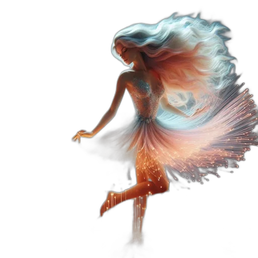 dress, fantasy art, concept art, watercolor transparent PNG cut-out