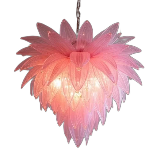 jewelry, 3d render, chandelier, glass transparent PNG cut-out