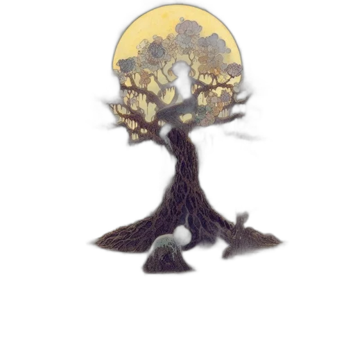 tree, staff, crown, creature transparent PNG cut-out