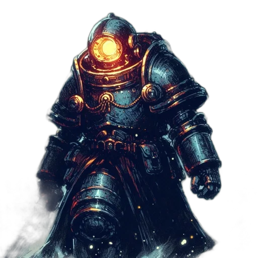 robot, sword, staff, concept art transparent PNG cut-out