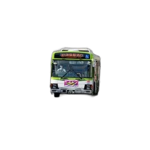 green, white, bus, driving transparent PNG cut-out