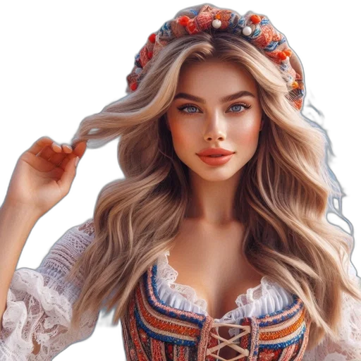 dress, jewelry, crown, face transparent PNG cut-out