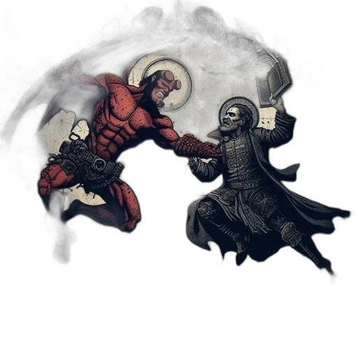 concept art, comic book art, fantasy art, fire transparent PNG cut-out