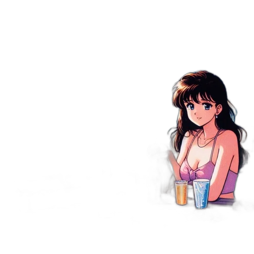 food, dress, bottle, vaporwave transparent PNG cut-out