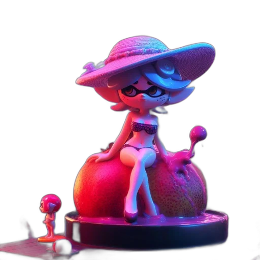 hat, staff, dress, 3d render transparent PNG cut-out