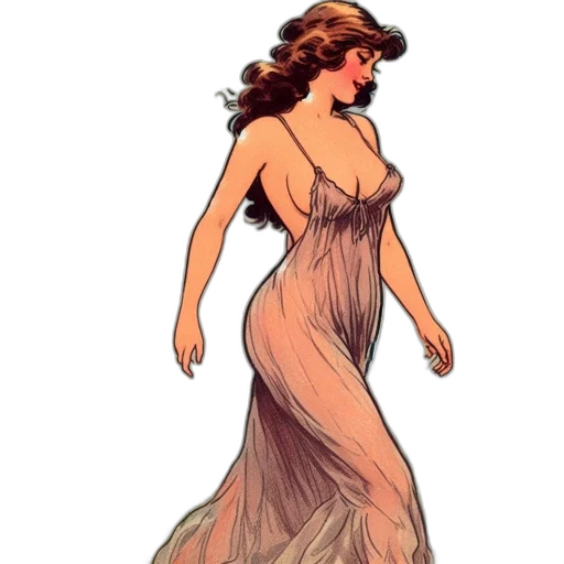 dress, comic book art, concept art, fantasy art transparent PNG cut-out
