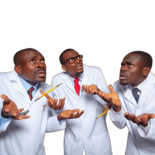 three, men, white, lab transparent PNG cut-out