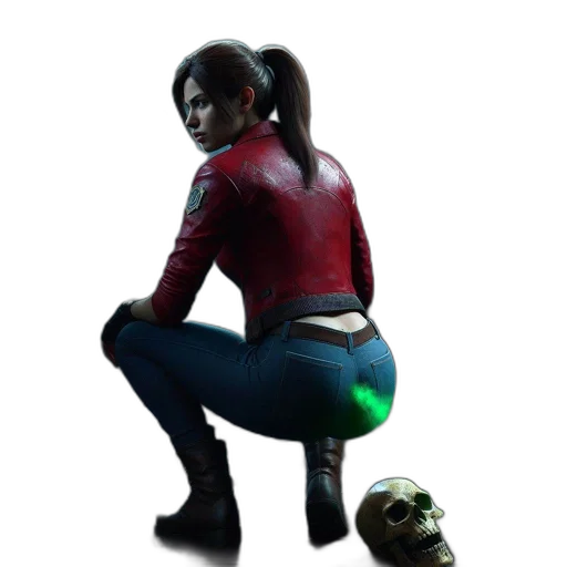 jacket, mask, concept art, 3d render transparent PNG cut-out