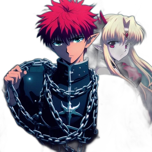 sword, crown, jacket, anime transparent PNG cut-out