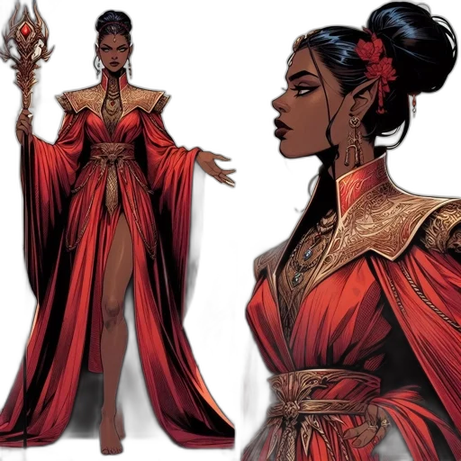 concept art, comic book art, fantasy art, red transparent PNG cut-out