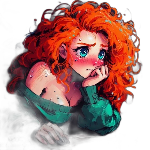 face, creature, dress, hair transparent PNG cut-out