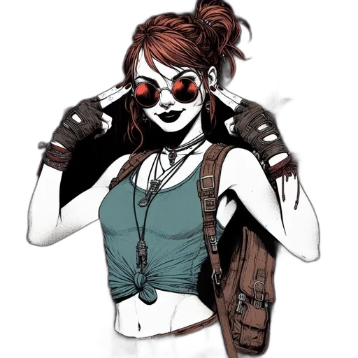 jacket, staff, comic book art, concept art transparent PNG cut-out