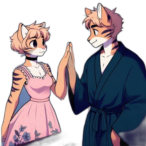 dress, anime, vaporwave, concept art transparent PNG cut-out