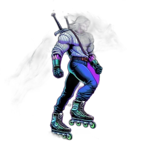 staff, weapon, robot, cyberpunk transparent PNG cut-out