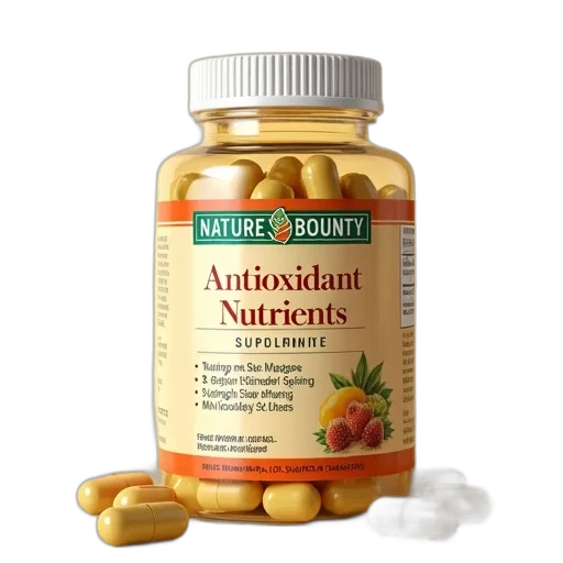 bottle, antioxidant, nutrients, supplement transparent PNG cut-out