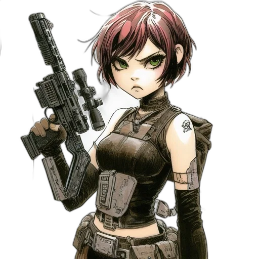 weapon, comic book art, concept art, anime transparent PNG cut-out