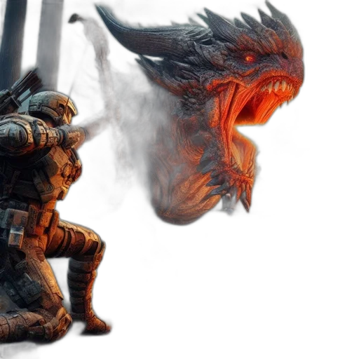 dragon, creature, concept art, fantasy art transparent PNG cut-out