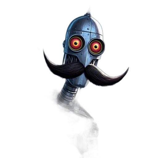 robot, staff, mask, creature transparent PNG cut-out