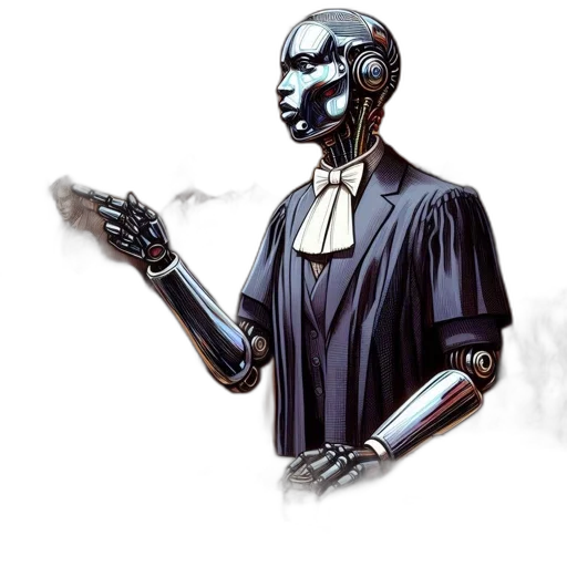 robot, mask, dress, staff transparent PNG cut-out