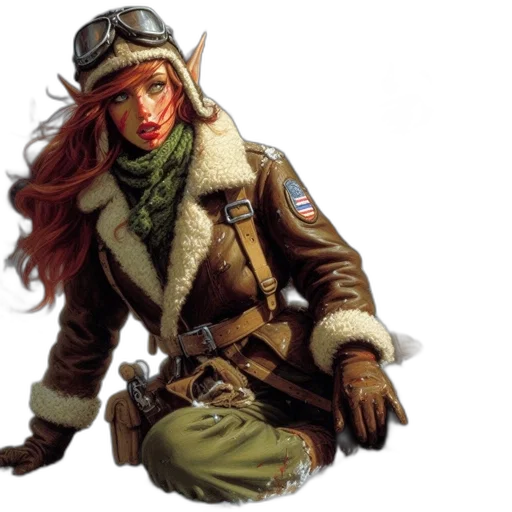 jacket, comic book art, concept art, fantasy art transparent PNG cut-out