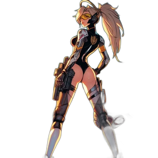 weapon, robot, staff, concept art transparent PNG cut-out