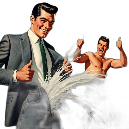 jacket, weapon, hair, comic book art transparent PNG cut-out