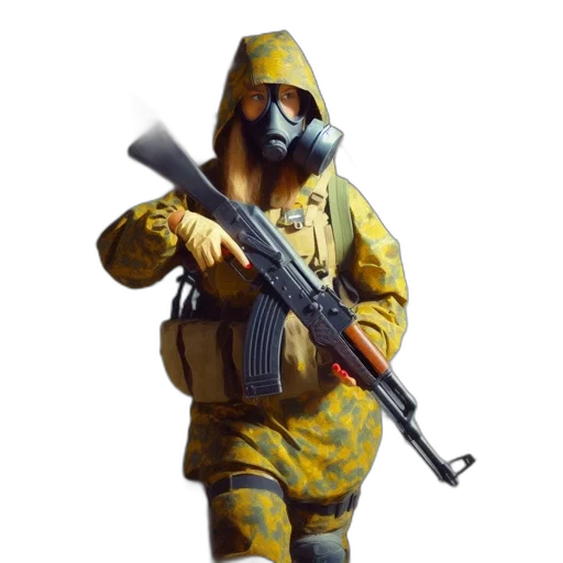 jacket, weapon, mask, animal transparent PNG cut-out