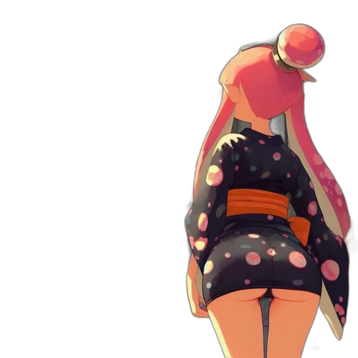 dress, jacket, hat, staff transparent PNG cut-out
