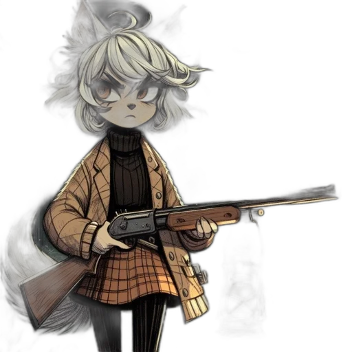 weapon, jacket, staff, animal transparent PNG cut-out