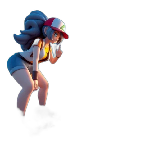 hat, robot, creature, staff transparent PNG cut-out