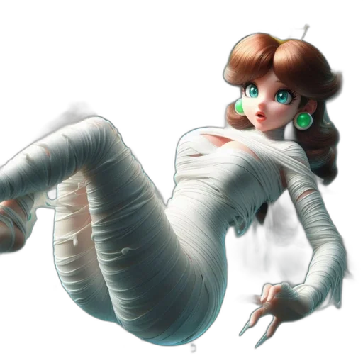 dress, robot, creature, staff transparent PNG cut-out