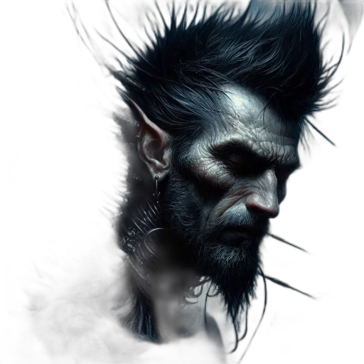 face, hair, mask, creature transparent PNG cut-out