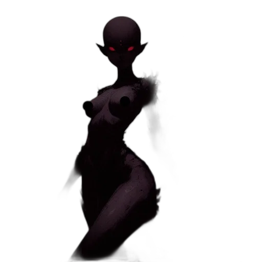 dress, creature, robot, staff transparent PNG cut-out
