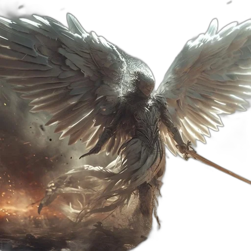 dragon, sword, weapon, staff transparent PNG cut-out