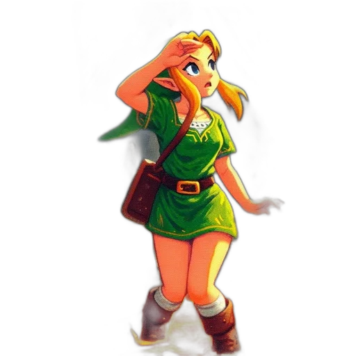 dress, staff, animal, weapon transparent PNG cut-out