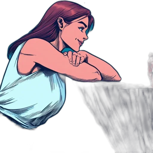 dress, comic book art, concept art, cartoon transparent PNG cut-out