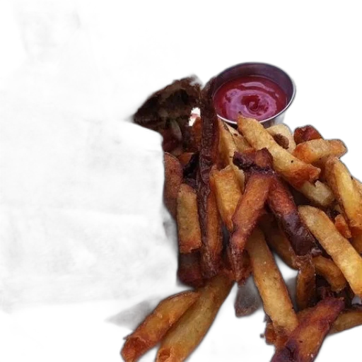 food, crown, photorealistic, 3d render transparent PNG cut-out