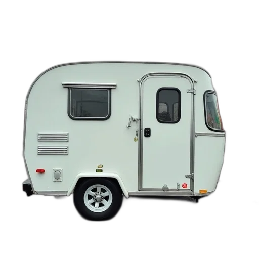 car, 3d render, white, trailer transparent PNG cut-out