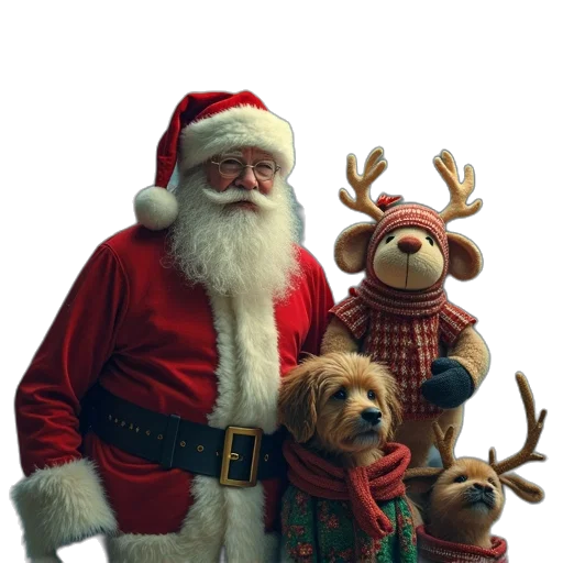 animal, santa, claus, other transparent PNG cut-out