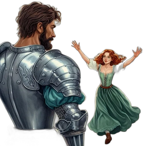 sword, dress, concept art, fantasy art transparent PNG cut-out